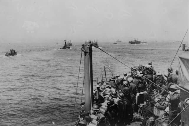 Ships carrying members of the BEF leaving Dunkirk during the evacuation of British troops 80 years ago this week. Picture: Keystone/Hulton Archive/Getty Images