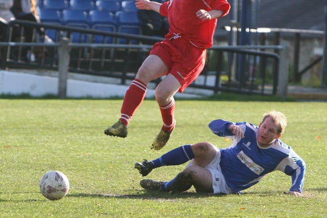 The Buxton boss in action for Lancashire side Padiham.