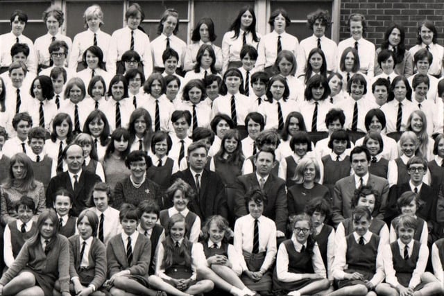 Pupils and staff in this photo. Can you put any names to faces?