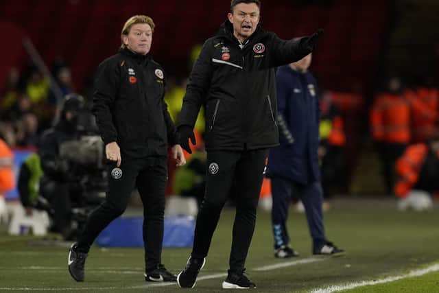 Sheffield United manager Paul Heckingbottom and his assistant Stuart McCall are focusing on football, not off the pitch matters: Andrew Yates / Sportimage