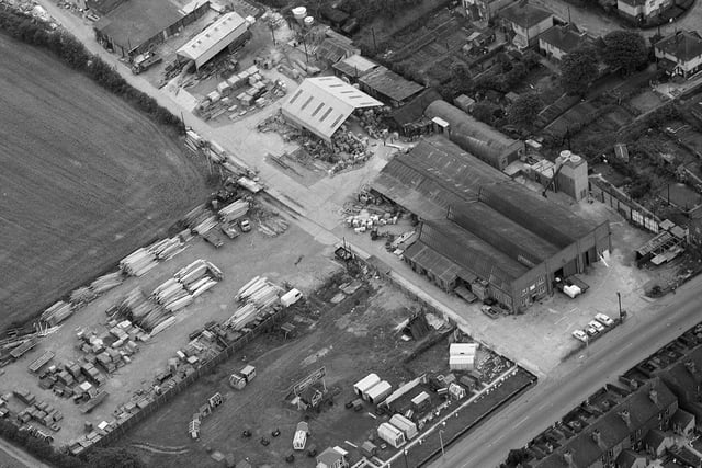 An aerial view of Warsop Wood Brothers at Spion Kop in 1963