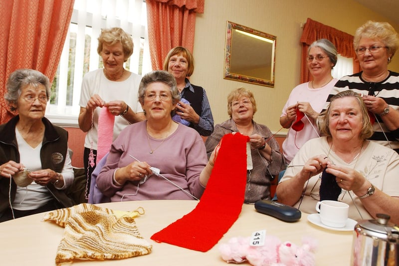 Who do you recognise in this sponsored knitting scene from 2005? It was taken at Tremeduna Grange in Trimdon.