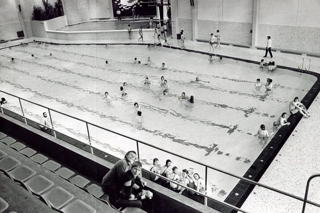 The diving pool at Sheaf Valley baths was available for anyone to try, with the chance to jump off the top board, for Peter Kay-style 'top bombing'. The drop from the top board seemed to take forever. Ponds Forge, built near the Sheaf Valley site has a diving pool but not with the same public access.