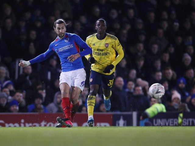 Portsmouth's Christian Burgess in action