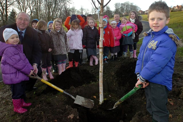 Year 1 pupils from Barnes Infants school and councillor James Blackburn were pictured planting trees in Barnes Park. Remember this from 2011?