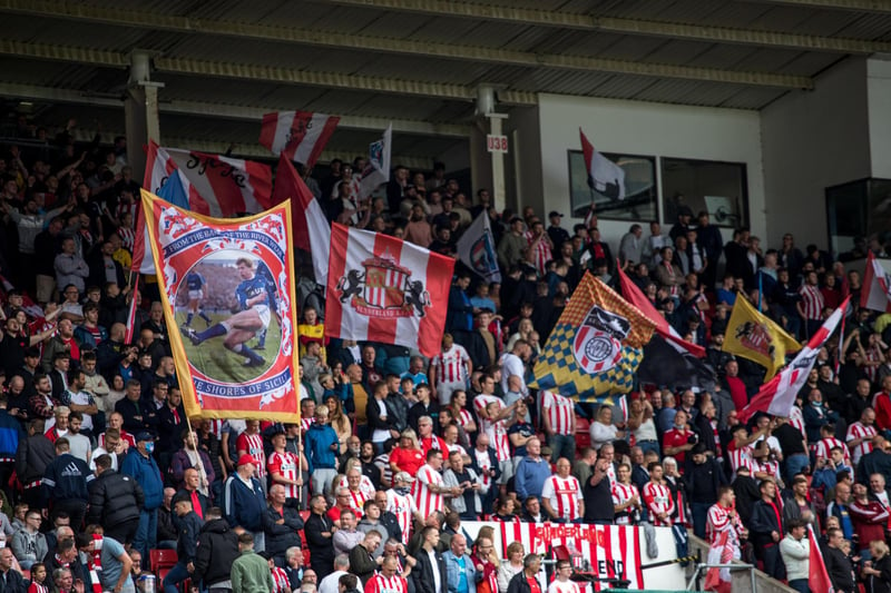 SAFC fans in strong voice as the League One campaign kicks off. Picture: Josh Bewick Photography.