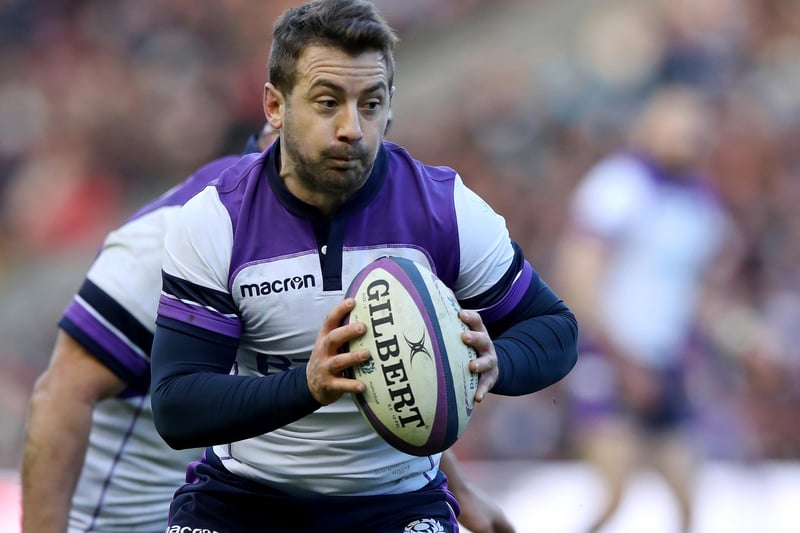 February 11, 2018, Six Nations: Scotland 32, France 26
Tries by Sean Maitland and Huw Jones, plus two conversions and six penalties from Greig Laidlaw, decided the inaugural Auld Alliance Trophy.
Greig Laidlaw is pictured during that game at Murrayfield in Edinburgh. (Photo by Lynne Cameron/Getty Images)