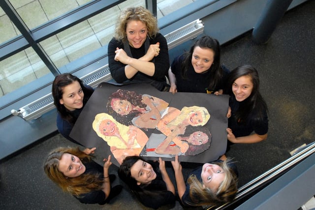 A 2011 photo from Mortimer Comprehensive School showing Lucy Rule and her art class students. Can you spot someone you know?