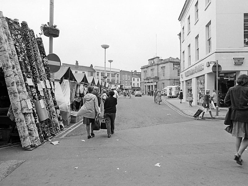 In 1980, Mansfield's Market Place was full of a range of stalls