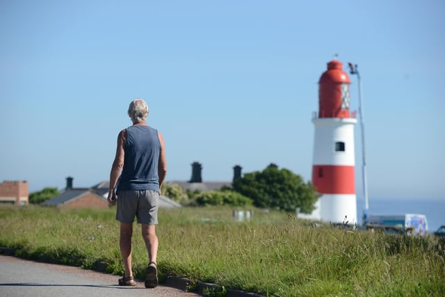 Although the lighthouse is closed, the car park and tearooms are open at Souter Lighthouse and it's a great base for a walk along the clifftops.