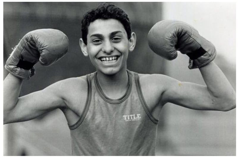 'Prince' Naseem Hamed, pictured here as a boy in 1989, had the boxing world at his feet in the 1990s and is still remembered as one of the best pound-for-pound fighters ever to grace the ring. It all began when he and his brother were taken by their dad to the boxing gym in Wincobank because they were getting picked on at school. There, the legendary coach Brendan Ingle took Naseem under his wing and the rest is history.