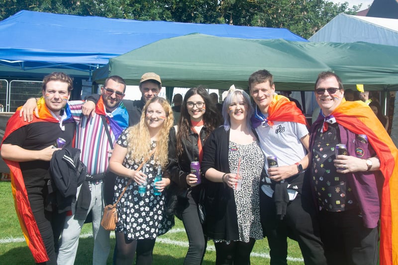 Revellers at Chesterfield Pride.