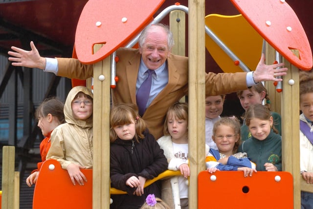 Johnny Ball opened the new £300,000  kids playground at Magna Science Adventure centre in 2004