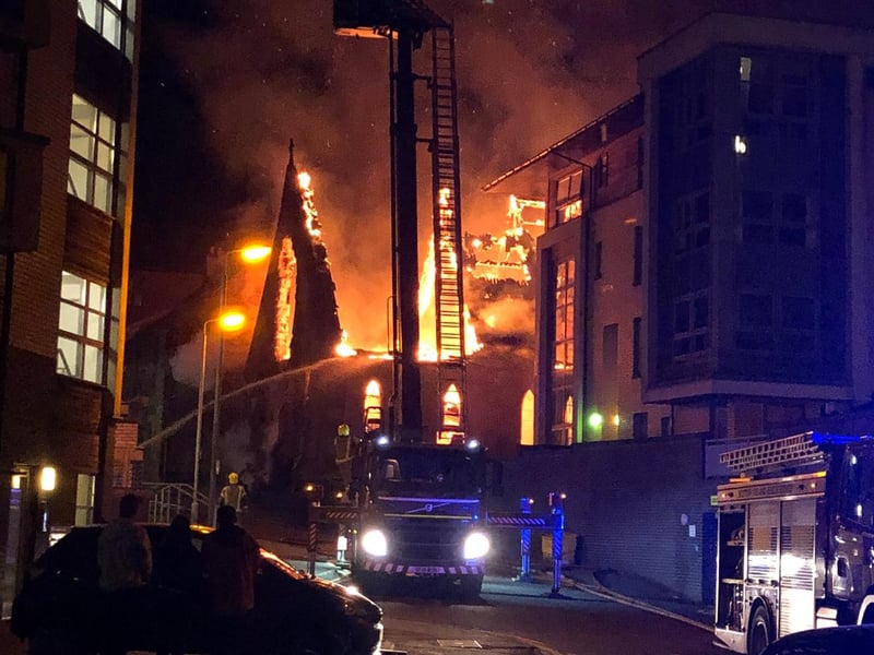Residents in neighbouring properties were evacuated as firefighters dealt with the incident. Six fire engines and two height appliances were sent to the scene when the alarm was raised.