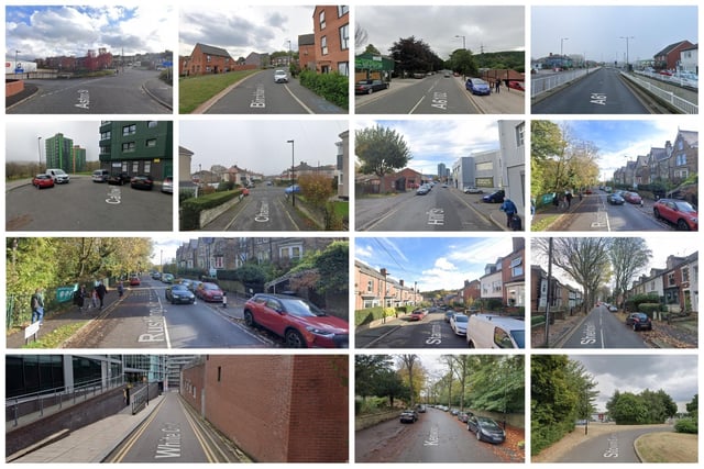 Pictured are the 14 worst hit Sheffield streets for vehicle crime in March 2023