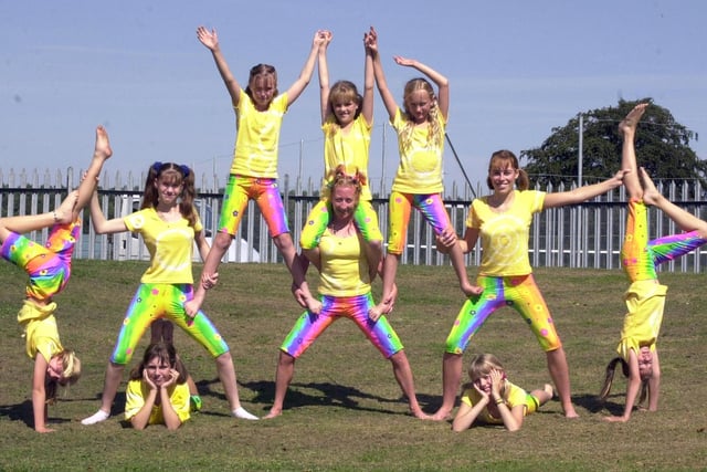 The Tumblers  Bircotes and Harworth Community Summer School in 2000 were, teachers Sheena Morton (centre) and Abbi Hudson (second right), and dancers Jade Owens, Stacey Ball, Stacie King, Tammy Robson, Felicity Hicks, Kirsty Owens, Melanie Heald and Sophie Penldebury.