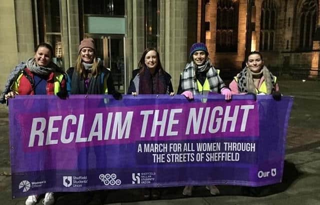 The Reclaim the Night march will begin at Sheffield Cathedral before walking through the streets of the city centre.