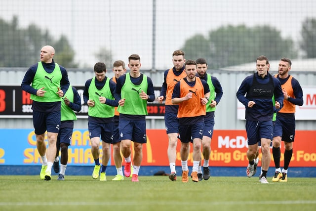 24-08-2020. Picture Michael Gillen. Falkirk FC back for first-day pre-season training for SPFL League One season 2020 - 2021.