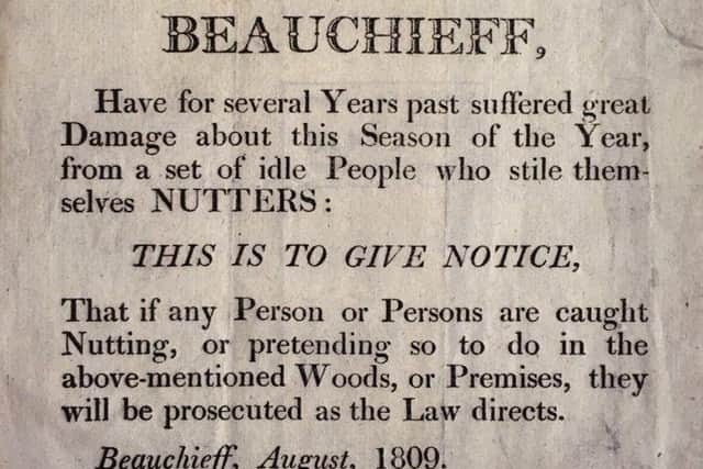 The notice from the Beauchief Muniments. Image: Picture Sheffield.