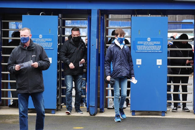Pompey fans arrive for the first time in 9 months due to Corona restrictions