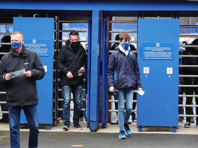 Pompey fans arrive for the first time in 9 months due to Corona restrictions