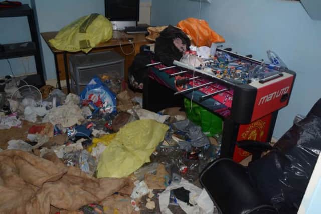 Police have released this shocking photo revealing the conditions inside the bedroom in which a vulnerable Sheffield man Matthew Langley was held captive by his mother and stepfather.