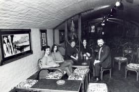 Inside Le Metro cellar bar, Carver Street, November 1981