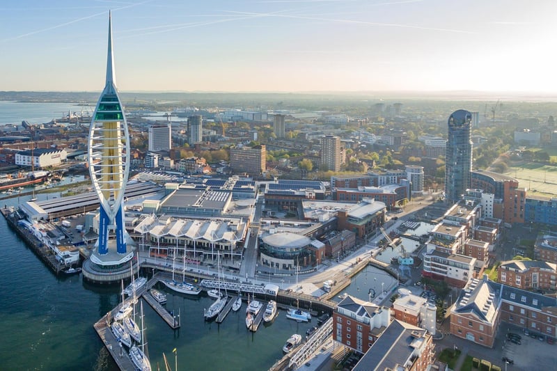Portsmouth takes the final spot in the top 10 most aesthetic cities in the UK with 76,670 TikToks and 237 listed buildings per 100,000 residents.