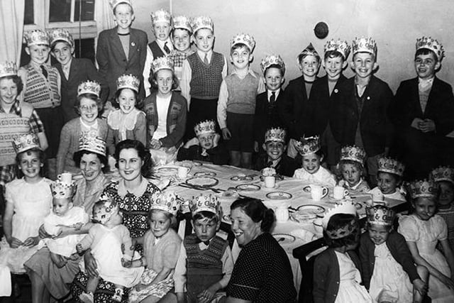 Enjoying a Coronation party in Sheffield in 1953