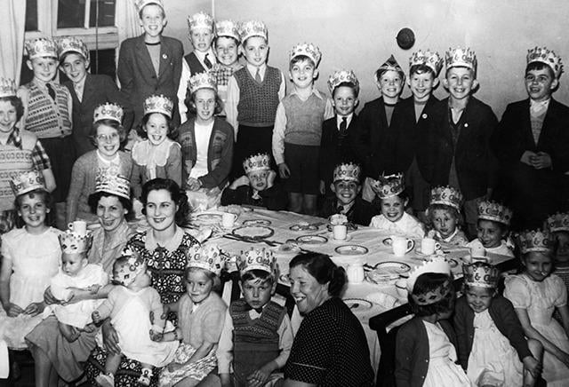Enjoying a Coronation party in Sheffield in 1953