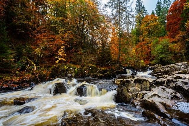 Dunkeld in Perth and Kinross with its view over the River Tay and the town’s Escher-esque bridge by Thomas Telford has been chosen as one of Scotland's top places to live. The picture shows nearby Ossian’s Cave at The Hermitage. House prices average £360,000 with rents averaging £1,780 per month.