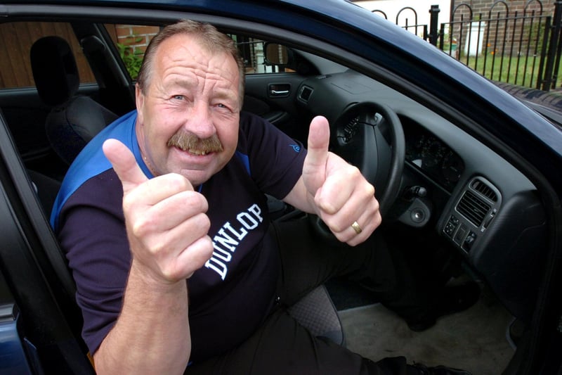 Michael Fisher of Woodhouse, who passed his driving test first time, aged 59, in May 2007 to help his wife Maureen, whose arthritis meant she struggled to get out of the house