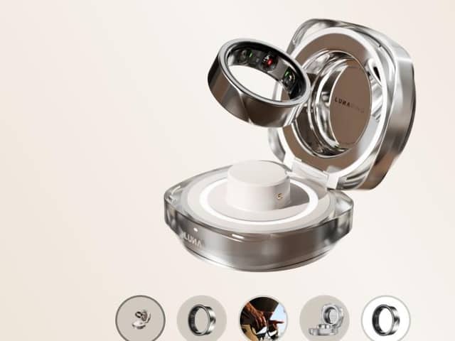 Luna 2.0 smart ring with surge charger.