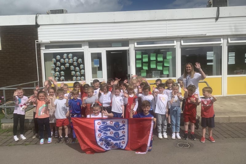Thanks to Throston Primary School for this picture of pupils celebrating after England's semi-final success.