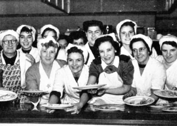 Staff in the canteen at Chesterfield's old Trebor sweet factory. But do you know what year this was taken and do you know anyone on the picture?