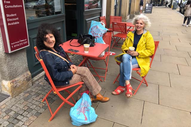 Anna Awad and Lesley Ali outside Lynne's Pantry on Suffolk Street.