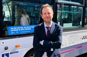 Coun Ben Miskell, chair of Sheffield City Council's transport, regeneration and climate policy committee, said Arundel Gate was one of the most polluted areas of the city and “we need to do all we can” to improve air quality and speed up buses. Picture: LDRS