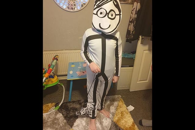 10-year-old Rilee all ready for World Book Day as Stick Boy. Picture: Samantha Lowe