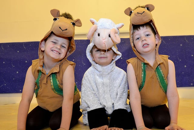 The St Helens Primary Nativity had a cast which included these three young stage stars. Recognise them?