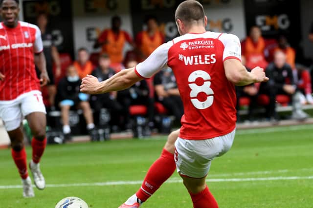 Ben Wiles scored twice for Rotherham United aganst Bolton on Saturday