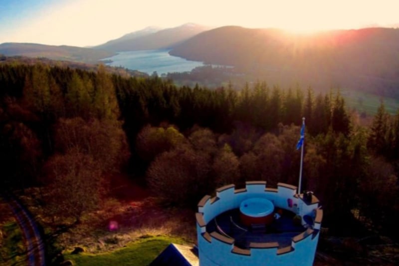 The tower offers amazing views of Loch Tay.