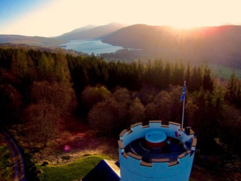 The tower offers amazing views of Loch Tay.