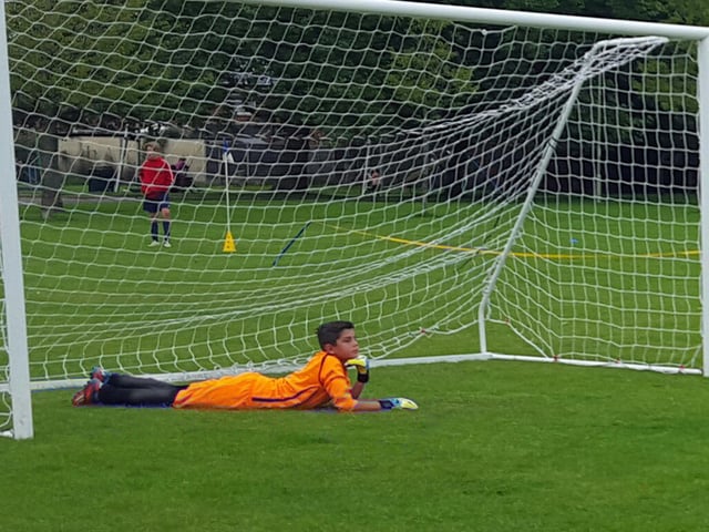 Goalkeeper takes a rest in goal, as all the action seems to be at the other end in 2016.