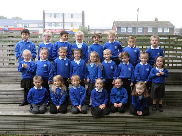 Year R Starters 2021 Sharps Copse Primary School Prospect Lane Havant - Angel Sharks Class. Picture: Alice Mills
