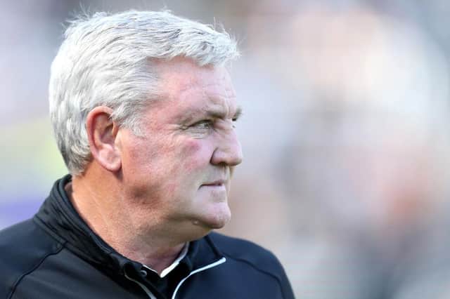 Newcastle United head coach Steve Bruce has some big selection calls to make for the visit of Leeds United. (Photo by George Wood/Getty Images)