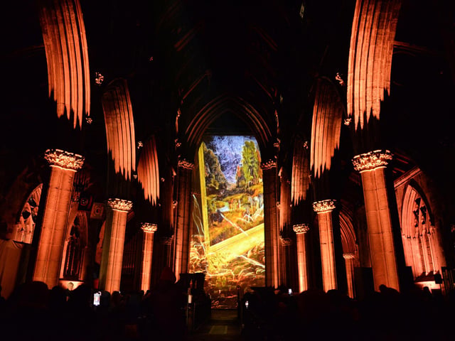 The DN Festival of Light, Right Up Our Street's Winter Festival, gets underway at the Doncaster Minster.