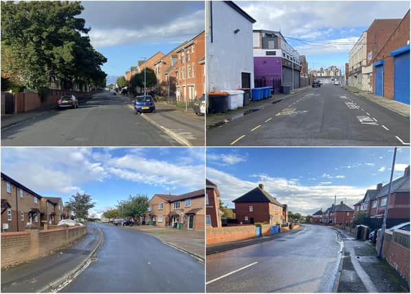 Some of the locations in Hartlepool where latest figures suggest most crime was committed.