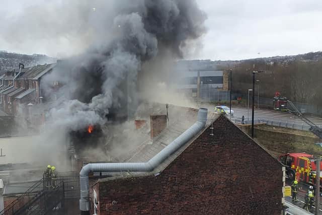 Fire crews are tackling a serious blaze on Chesterfield Road, Heeley, Sheffield, this morning (Photo: Jamie Rogers)