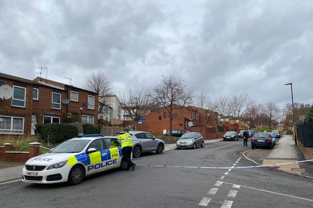 Police activity on Grimesthorpe Rod South, Burnrgreave (Pic: Dan Hayes)