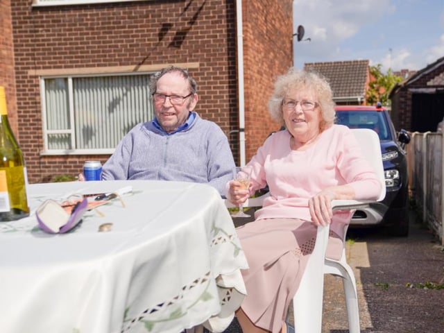 Frank and Dorothy Howe at Mayfield Crescent, Askern. PIcture: Chris Bevan